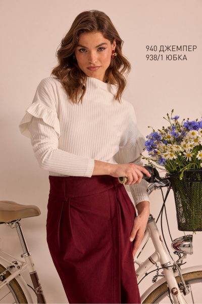 Джемпер NiV NiV fashion 940 молочный - фото 1