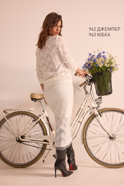 Джемпер NiV NiV fashion 942 молочный - фото 5