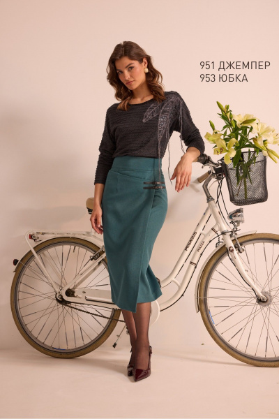 Юбка NiV NiV fashion 953 морская_волна - фото 1