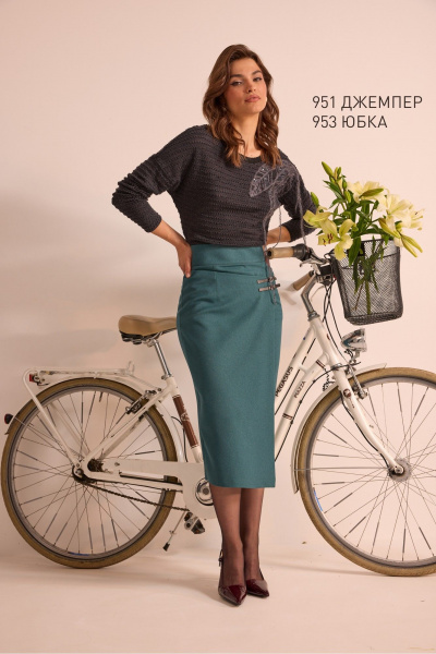 Юбка NiV NiV fashion 953 морская_волна - фото 2