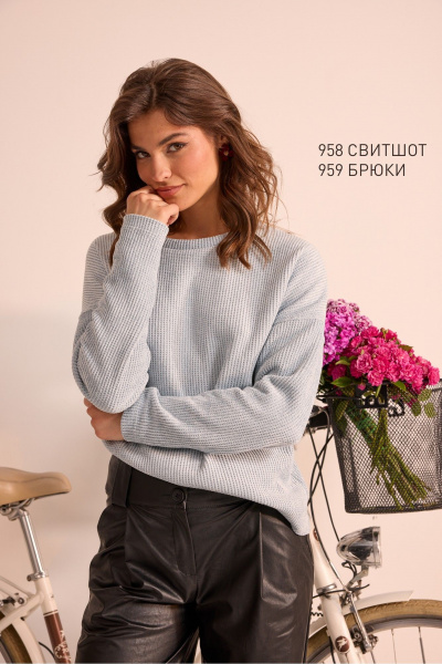 Свитшот NiV NiV fashion 958 голубой - фото 1