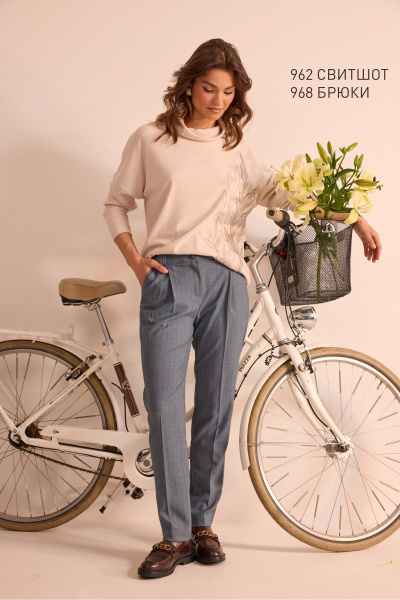 Свитшот NiV NiV fashion 962 светло-бежевый - фото 7