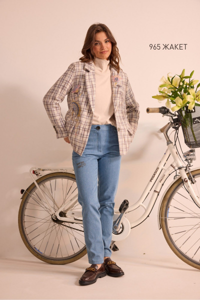 Жакет NiV NiV fashion 965 меланжевый - фото 1