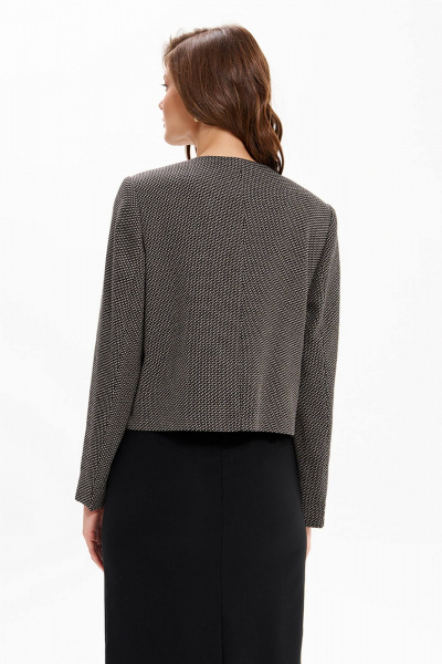 Жакет Nelva 1886 черно-кремовый жаккард - фото 2