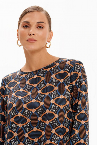 Блуза Nelva 23486 черный принт - фото 4