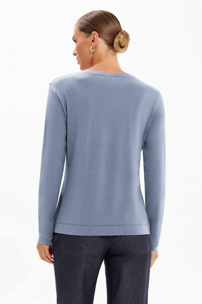 Лонгслив Nelva 23489 серо-голубой - фото 2