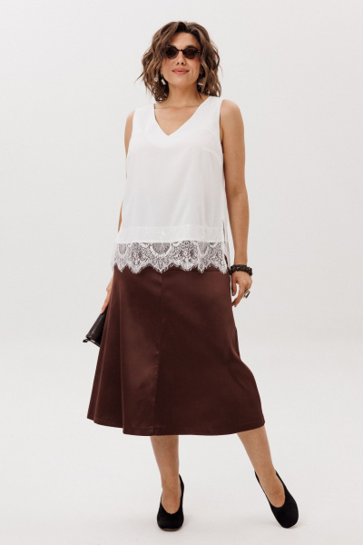 Юбка Anelli 1510 жженная_карамель - фото 10