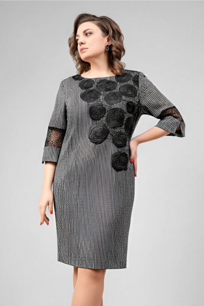 Платье Erika Laurent 1282-3 серый - фото 1