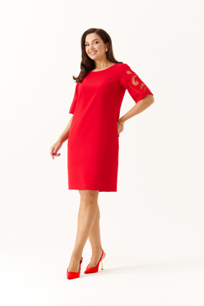 Платье Панда 118680 красный - фото 3