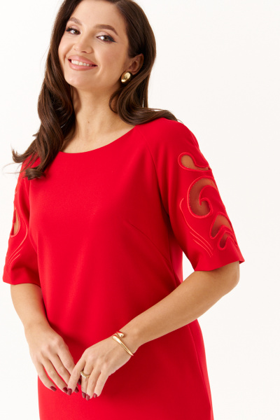 Платье Панда 118680 красный - фото 4