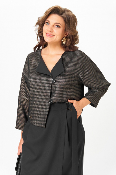 Жакет, юбка Michel chic 1443 черный_золото - фото 6