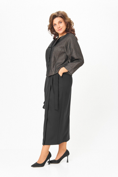 Жакет, юбка Michel chic 1443 черный_золото - фото 3