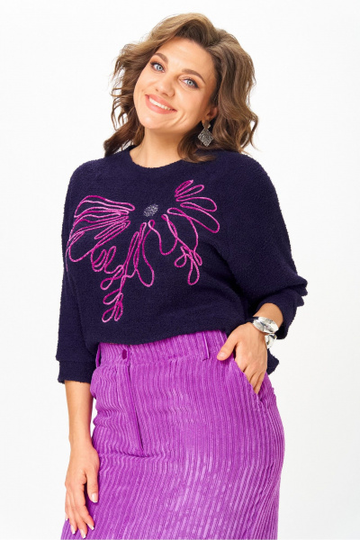 Джемпер, юбка Michel chic 1442 синий_пурпурный - фото 6