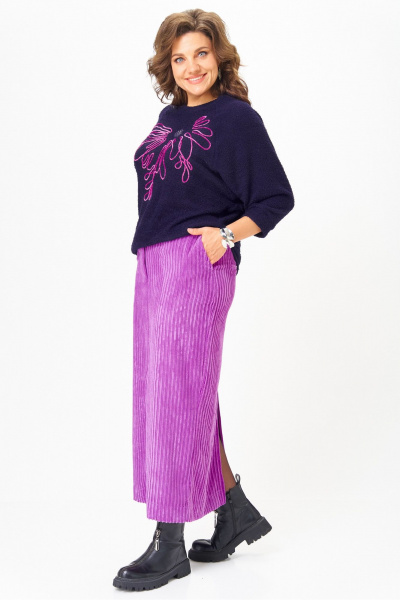 Джемпер, юбка Michel chic 1442 синий_пурпурный - фото 3