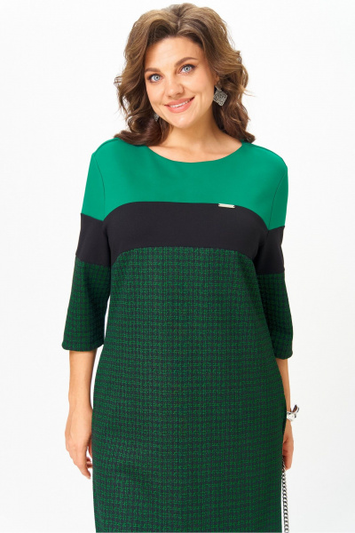 Платье Michel chic 2188 зеленый_черный - фото 6