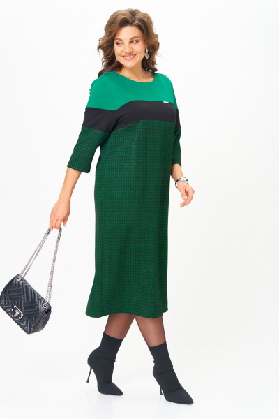Платье Michel chic 2188 зеленый_черный - фото 4