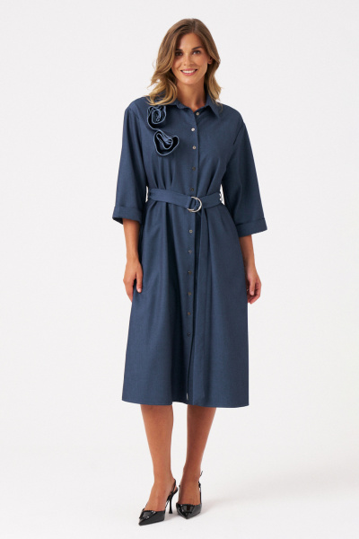 Платье Панда 112883 синий - фото 1