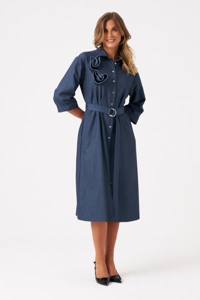 Платье Панда 112883 синий - фото 3