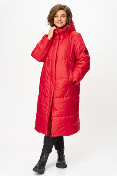 Пальто Andina city 7013-24 красный - фото 3