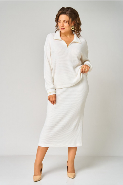 Джемпер, юбка Andina city 9086-25 белый - фото 4