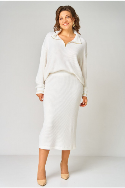 Джемпер, юбка Andina city 9086-25 белый - фото 3