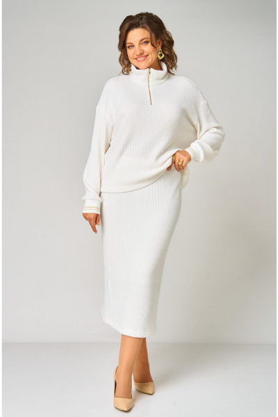 Джемпер, юбка Andina city 9086-25 белый - фото 2