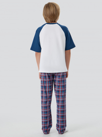 Брюки, футболка Mark Formelle 563335/25-34505ПП-0 белый_красно_синяя_клетка_3_сл_на_пол - фото 6