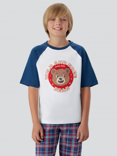 Брюки, футболка Mark Formelle 563335/25-34505ПП-0 белый_красно_синяя_клетка_3_сл_на_пол - фото 7