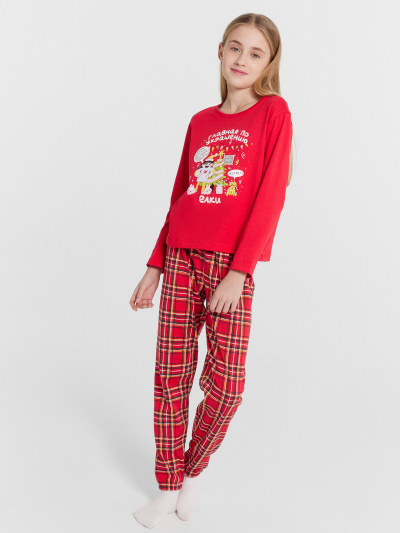 Брюки, джемпер Mark Formelle 567740/24-30719ПП-5 красный_красная_клетка_3_сл_на_пол - фото 6