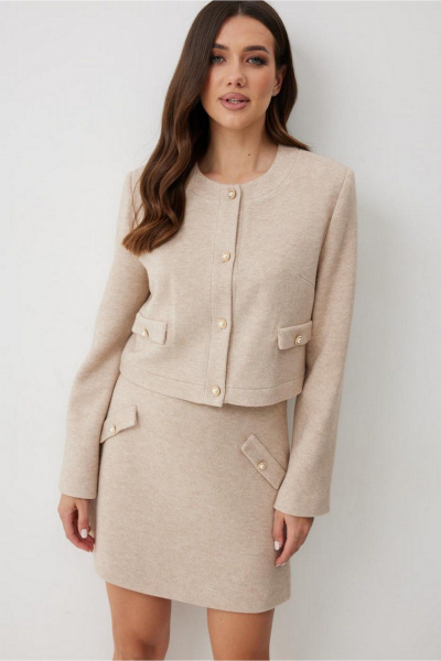 Юбка T.N.D М373/2 бежевый - фото 6