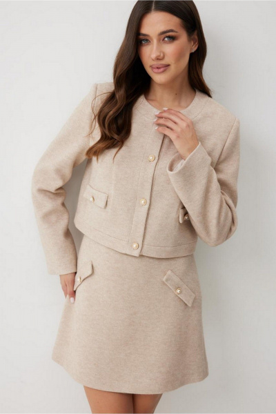 Юбка T.N.D М373/2 бежевый - фото 3