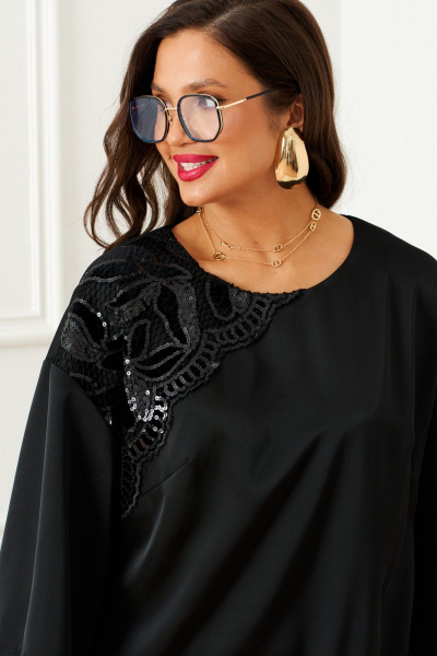 Блуза, брюки Beautiful&Free 6401 черный - фото 6