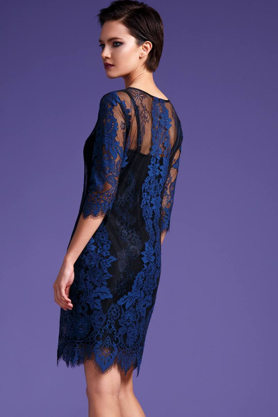 Платье LaVeLa L1718 синий/черный - фото 2