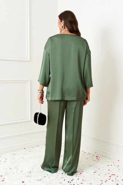 Блуза, брюки Beautiful&Free 6401 шалфей - фото 8