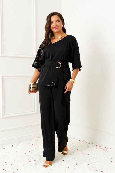 Блуза, брюки Beautiful&Free 6402 черный - фото 2