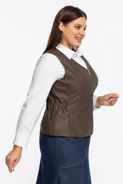 Жилет Avila 0953 коричневый - фото 3