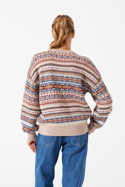 Джемпер Romgil РВ0407-ШЕ5 светло-бежевый - фото 2