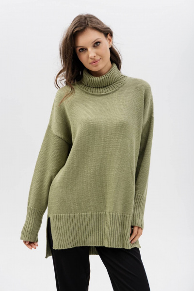 Свитер Romgil РВ0416-ШЕ5 светло-оливковый - фото 6