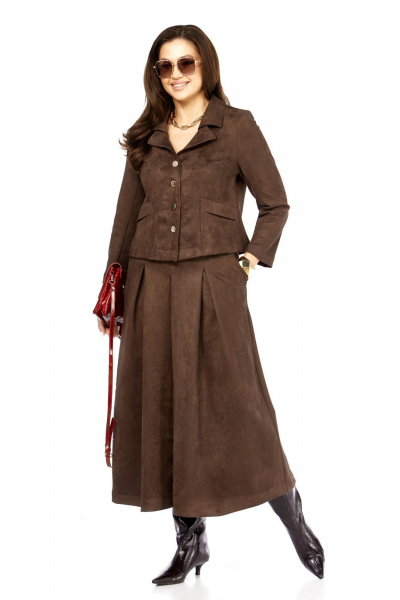 Брюки, жакет Taita plus 2529 капучино - фото 4