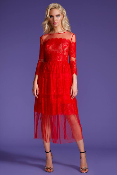 Платье LaVeLa L1760 красный - фото 1