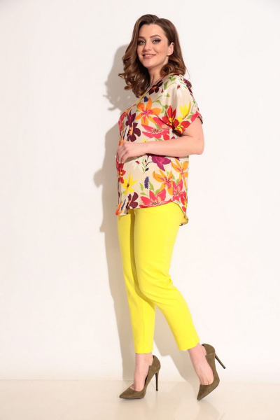 Блуза, брюки Michel chic 1221 желтый - фото 3