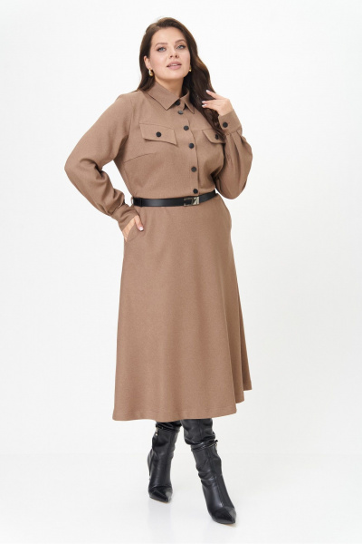 Платье AVA fashion М-160 капучино - фото 2