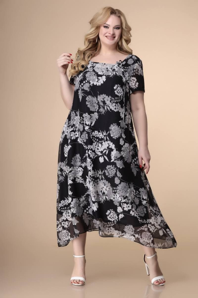 Платье Romanovich Style 1-1332 черно-белый - фото 1