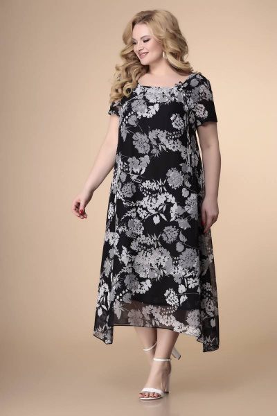 Платье Romanovich Style 1-1332 черно-белый - фото 2