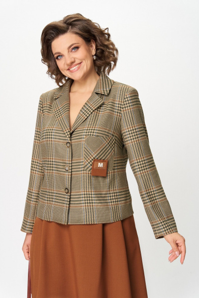 Жакет, юбка Aira Style 24-17А бурбон_новый - фото 10