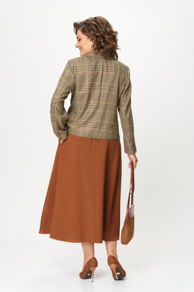 Жакет, юбка Aira Style 24-17А бурбон_новый - фото 9
