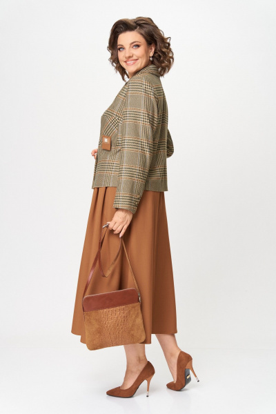 Жакет, юбка Aira Style 24-17А бурбон_новый - фото 7