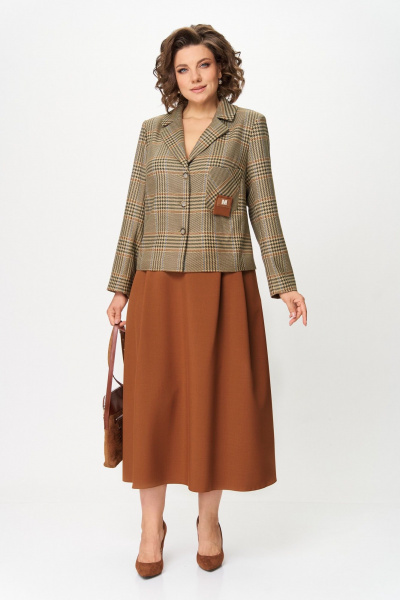 Жакет, юбка Aira Style 24-17А бурбон_новый - фото 3