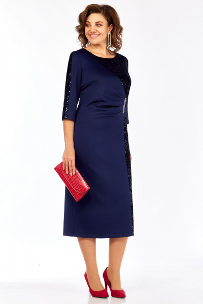 Платье Matini 1044 синий_водолаз - фото 7