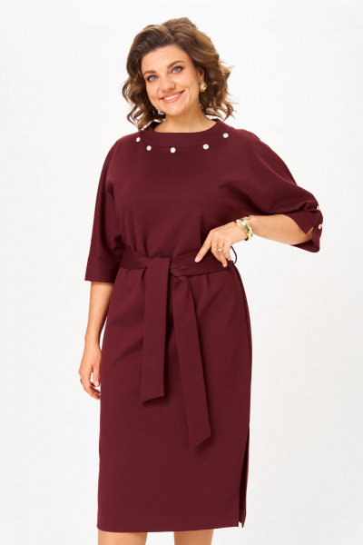 Платье Bonna Image 977/1 бордовый - фото 12